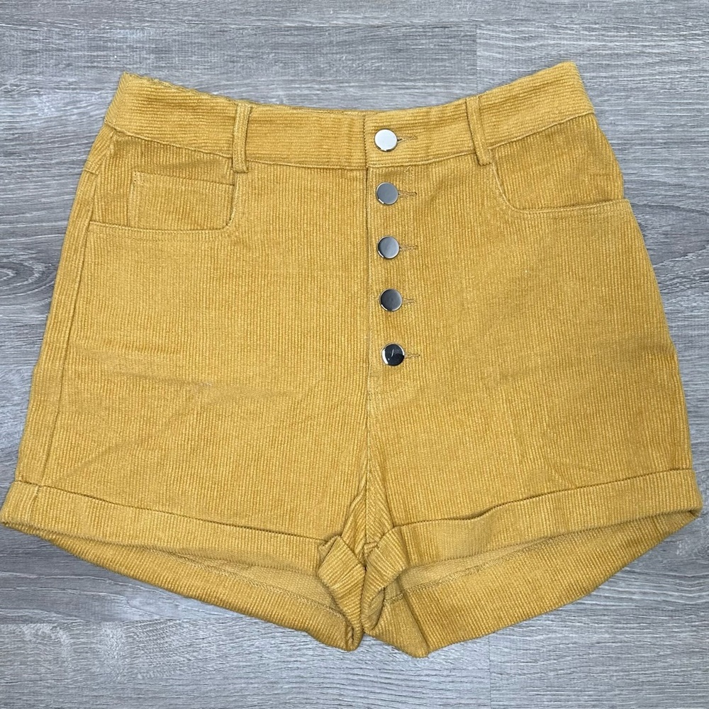 Super‎ Down shorts. Size small. Color: mustard. - Picture 2 of 10